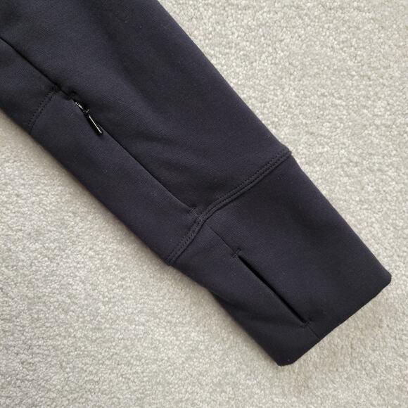 Athleta Windy Point Jacket Women’s Small Black Hooded Rose Gold Trim - Picture 9 of 10